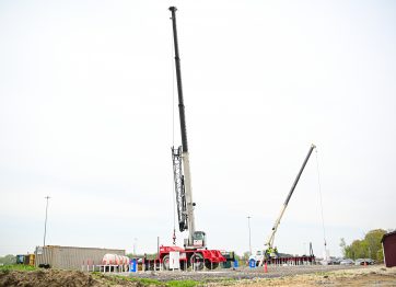 Image of a crane from PTS, who can help you if you're wondering how to get a crane operator license.